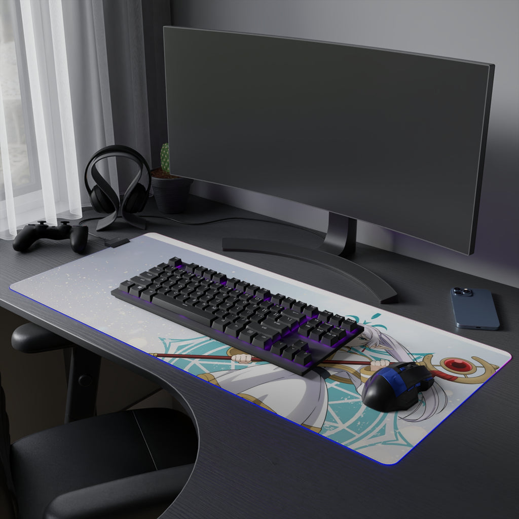 Frieren LED Gaming Desk Mat — Anime Mouse Pads